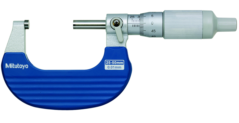 Mitutoyo Mikrométer racsnis dobbal, 25-50 mm, 0.01 mm (102-702) termék fő termékképe