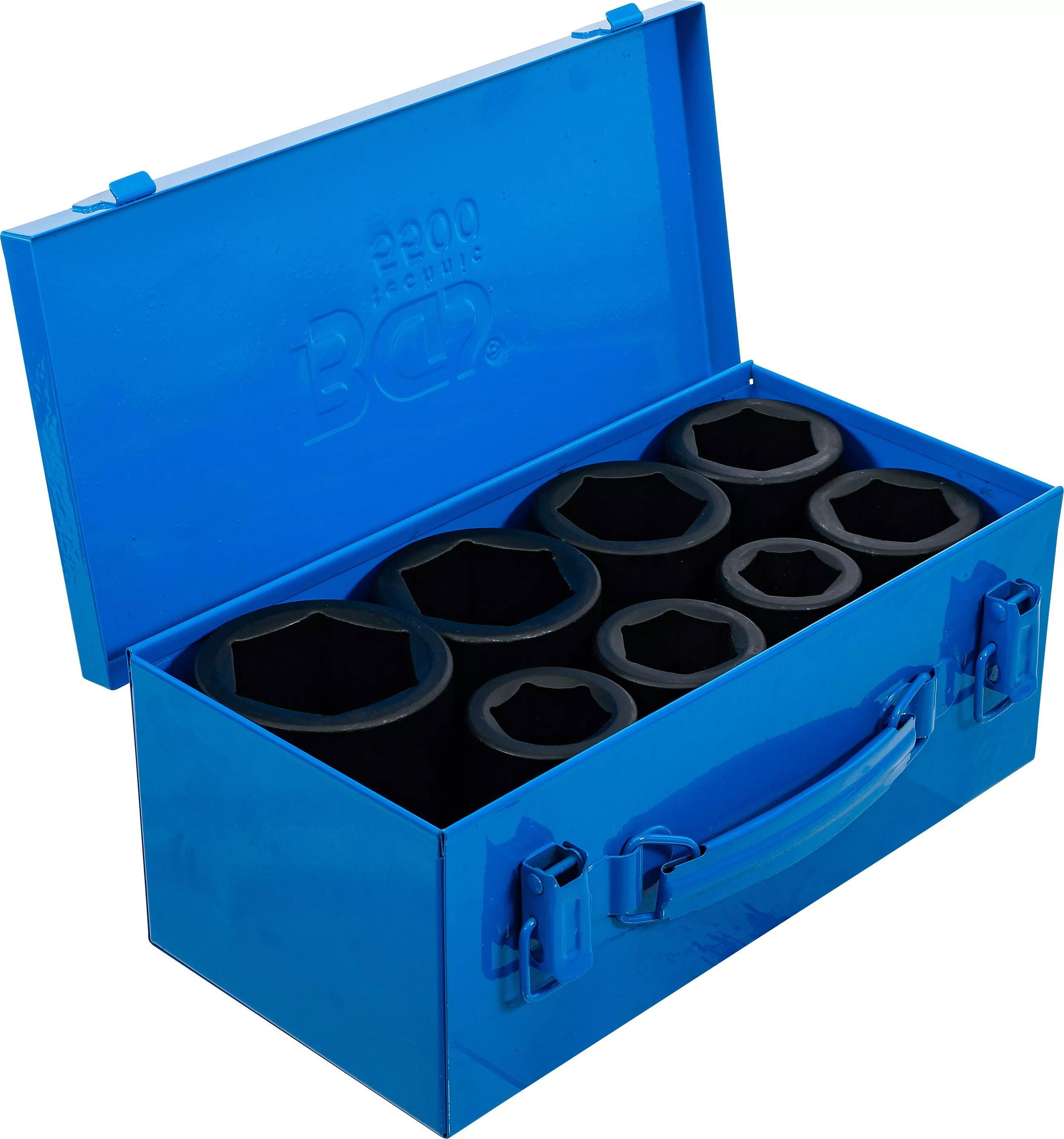 BGS Technic 9-5500 1"-os gépi dugókulcs fej készlet, 6-lapú, hosszú, 8 részes termék fő termékképe