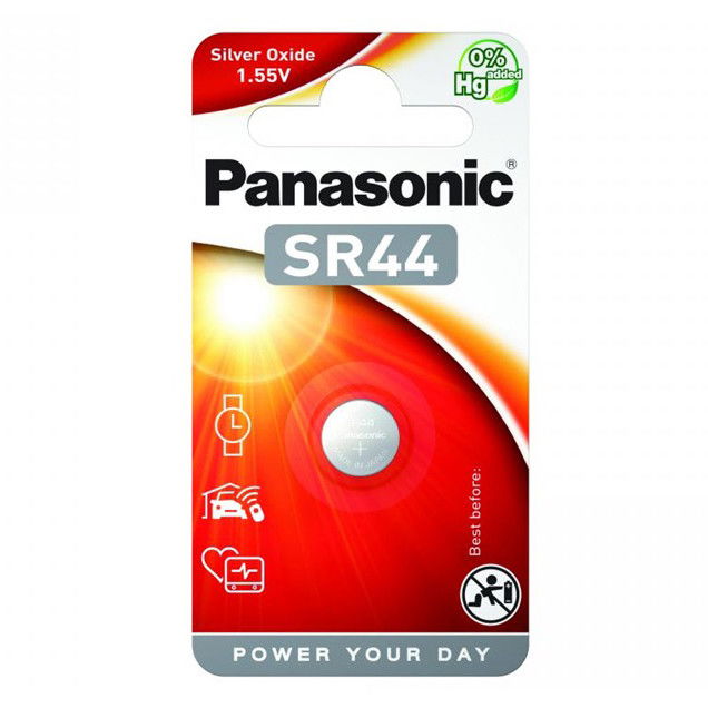 Panasonic SR-44 1.55V ezüst-oxid óraelem, 1 db/bliszter termék fő termékképe